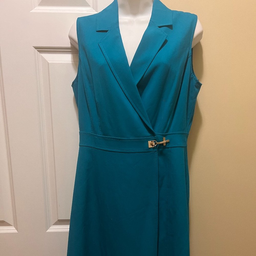 Calvin Klein Blue sleeveless dress size 10